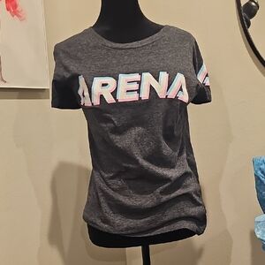 Barena Women's Charcoal Tee with Pastel Graphic